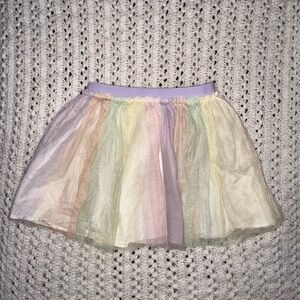 Yellow and Purple Ruffled Tiered Mini Skirt